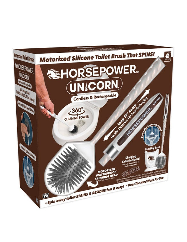 Horsepower™ Unicorn™ Motorized Silicone Toilet Brush image number 1