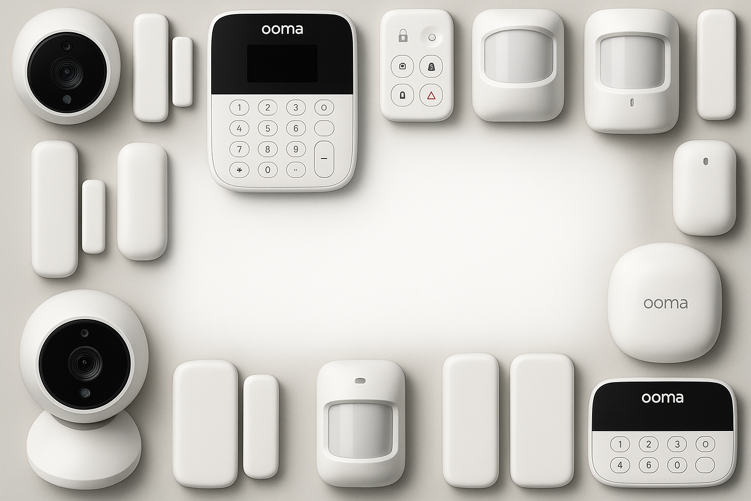  اريد صورة وسطها فارغ كي اكتب فيها و محيط بها منتجات ooma home security
